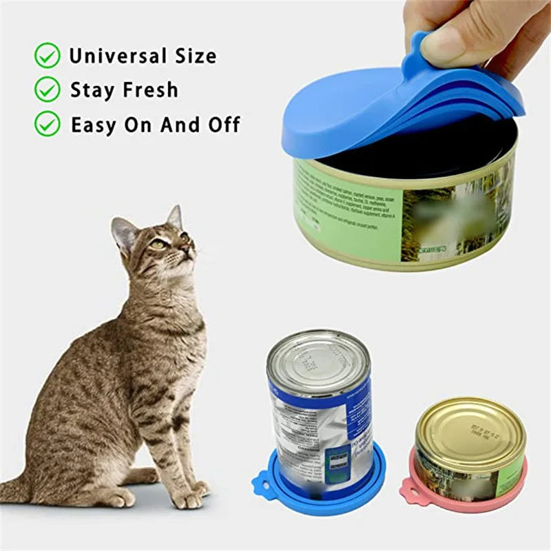 Reusable Pet Food Can Cover & Spoon Set