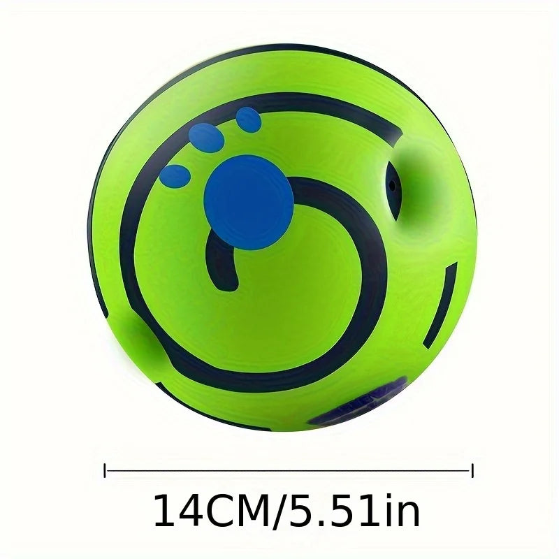 Squeaky Giggle Wobble Ball - Durable, Interactive Chew Toy for All Dog Breeds with Entertaining Sounds