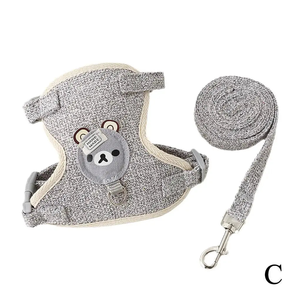 Soft Undershirt-Style Pet Harness & Leash Set