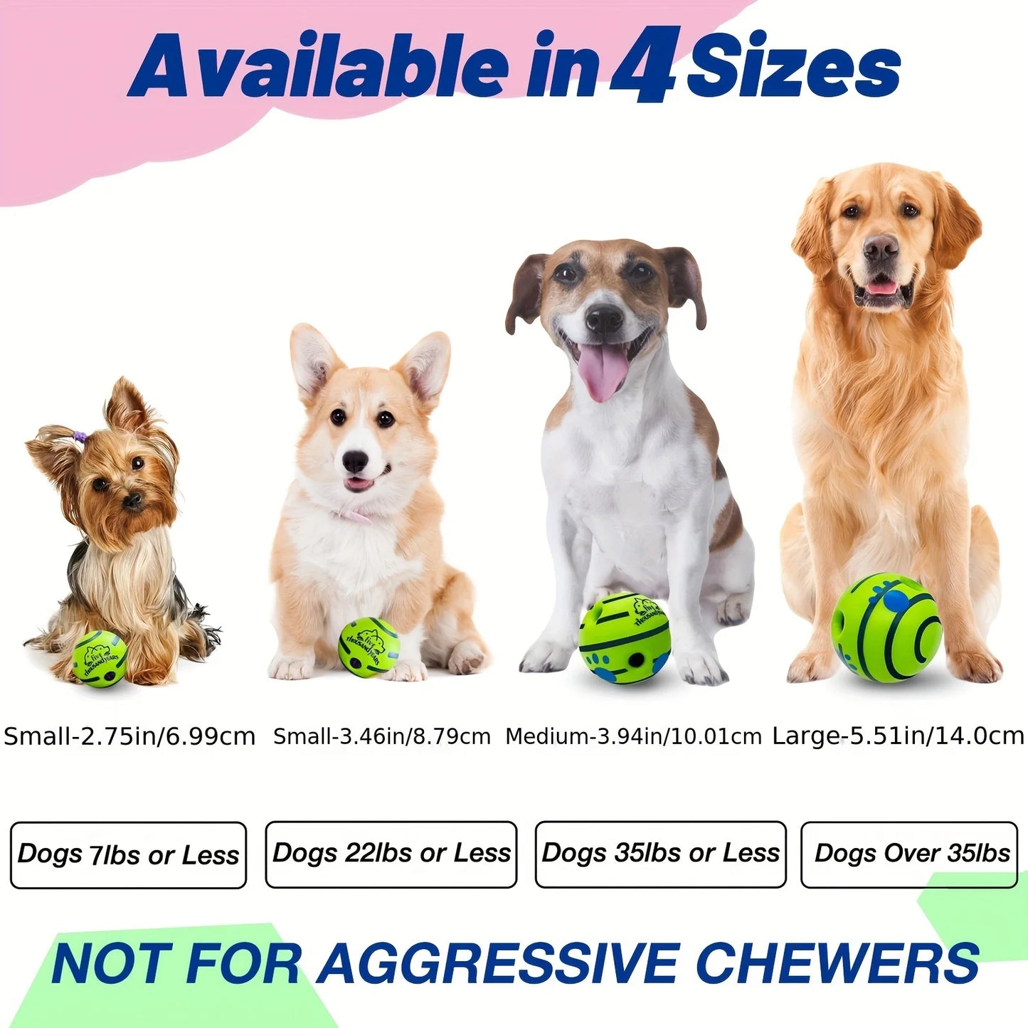Squeaky Giggle Wobble Ball - Durable, Interactive Chew Toy for All Dog Breeds with Entertaining Sounds