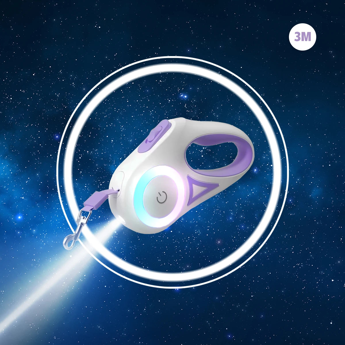 LED Retractable Dog Lead