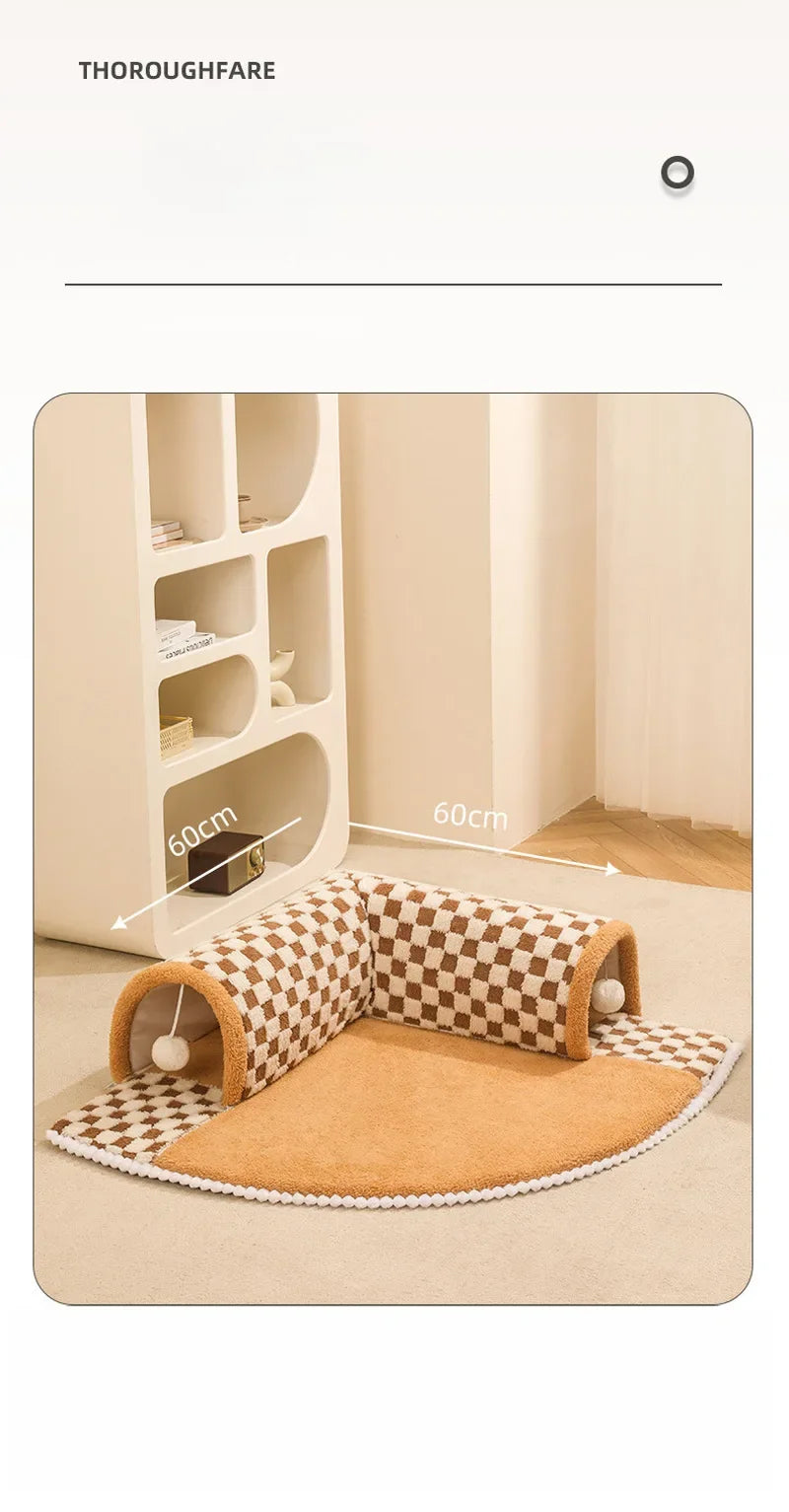 2-in-1 Cat Tunnel & Bed