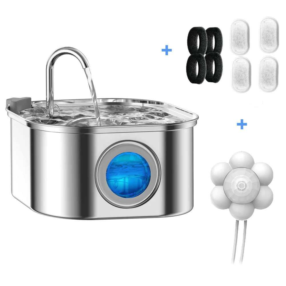3.2L Stainless Steel Pet Water Fountain