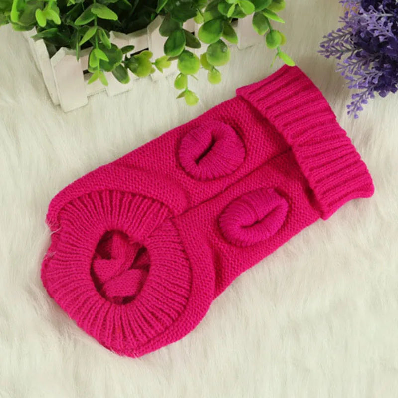 Knitted Winter Dog Jumper