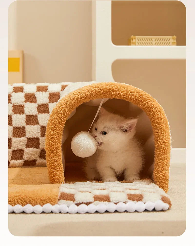 2-in-1 Cat Tunnel & Bed