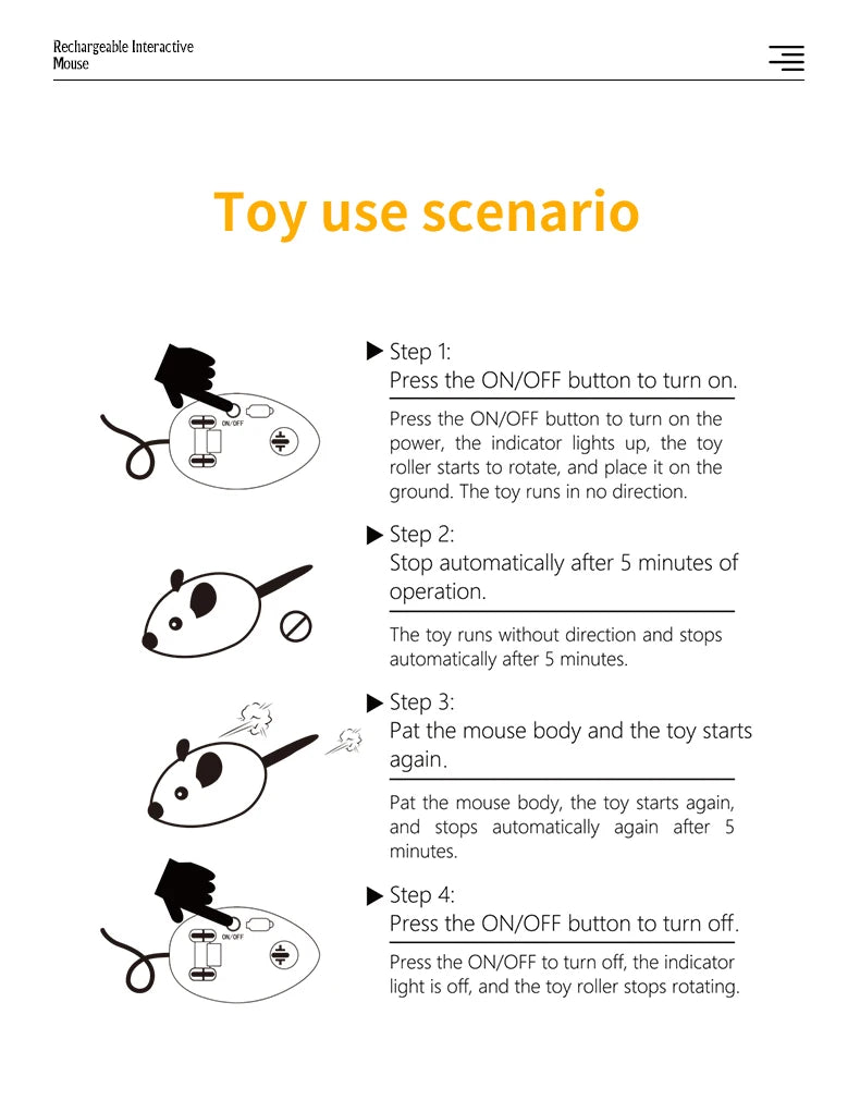 Electric Interactive Mouse Toy