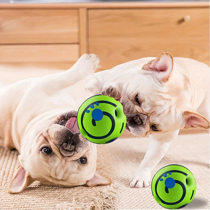 Squeaky Giggle Wobble Ball - Durable, Interactive Chew Toy for All Dog Breeds with Entertaining Sounds
