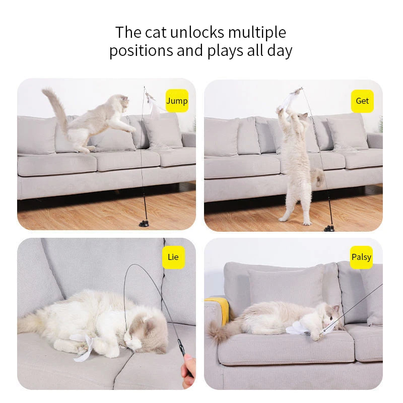 Interactive Hands-Free Cat Teaser Wand
