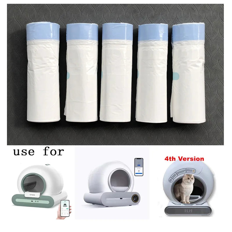 Heavy Duty Cat Litter Box Liners for TONEPIE Self-cleaning Box - a Perfect Fit Preventing Mess and Odors Garbage Bag Poop Bags