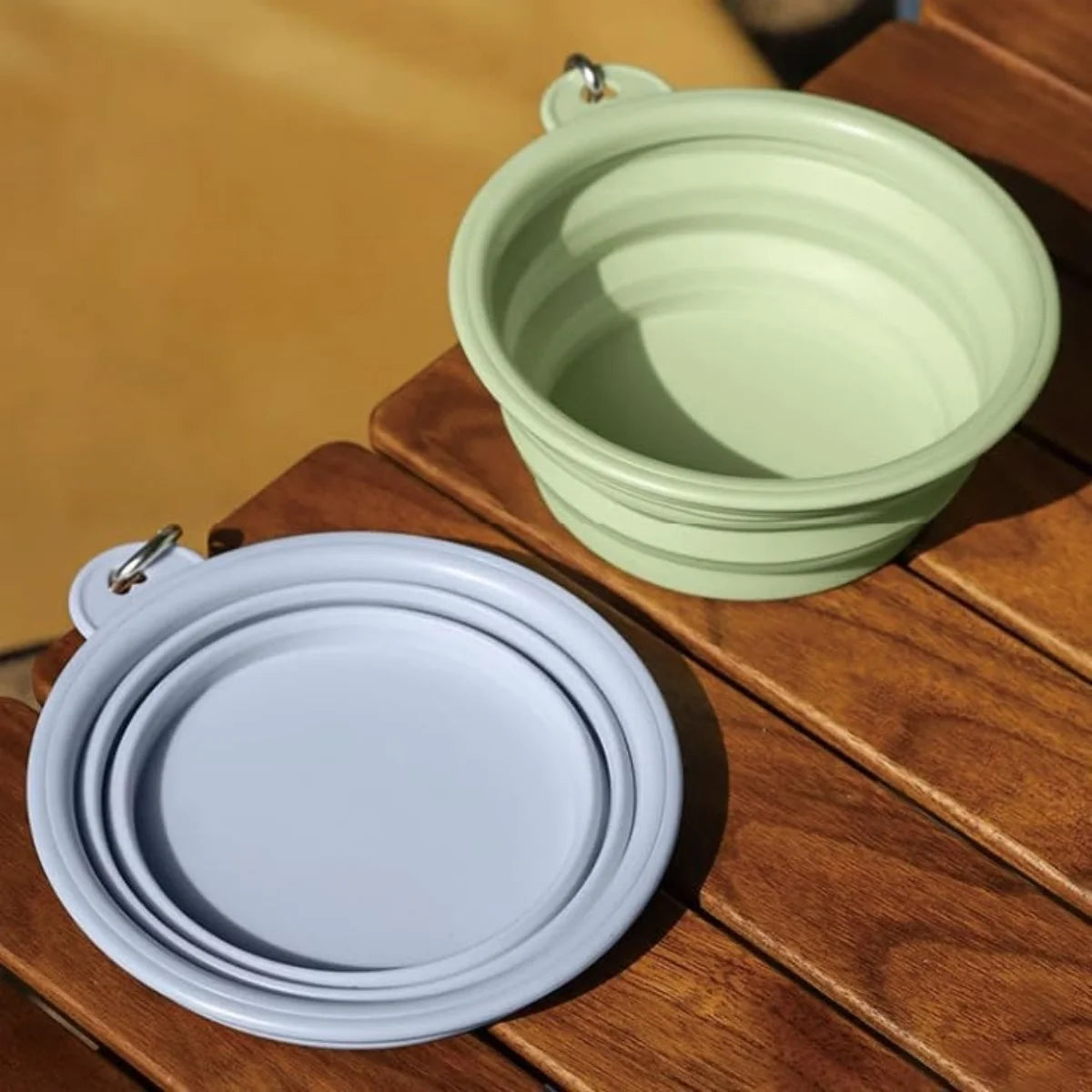 2pcs Collapsible Silicone Pet Bowls