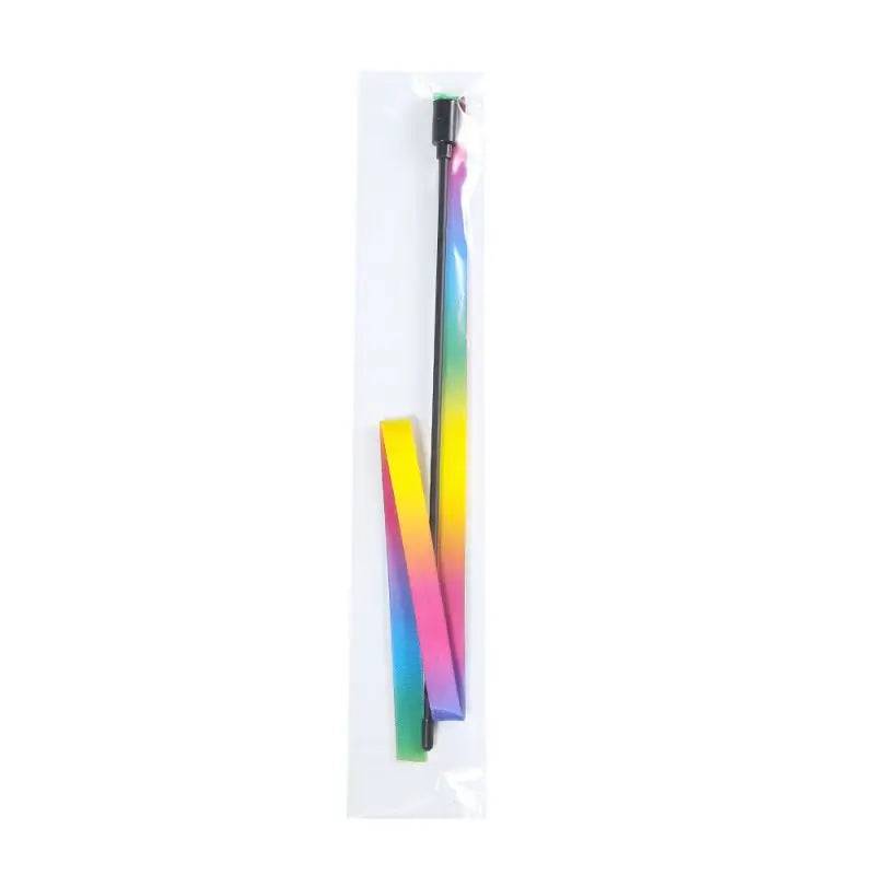 Rainbow Strips Cat Teaser Wand