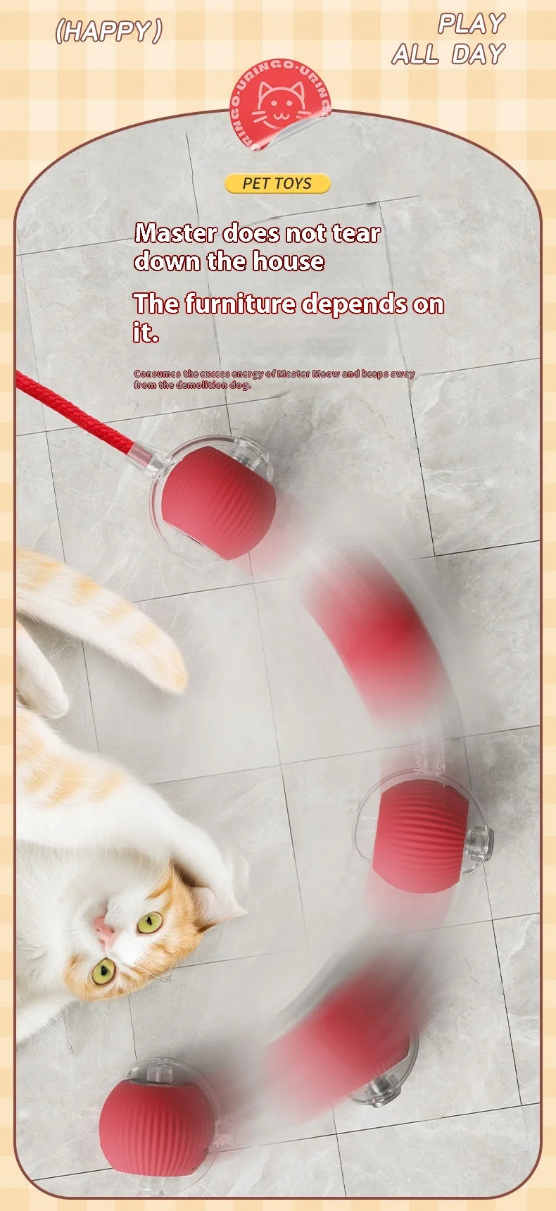 Smart Rolling Cat Ball Toy