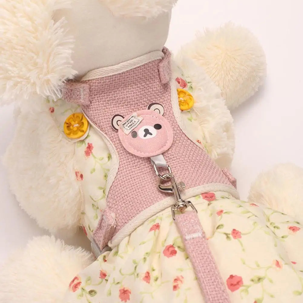Soft Undershirt-Style Pet Harness & Leash Set