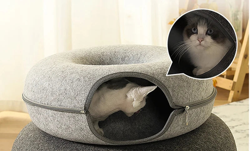 Donut Cat Tunnel Bed