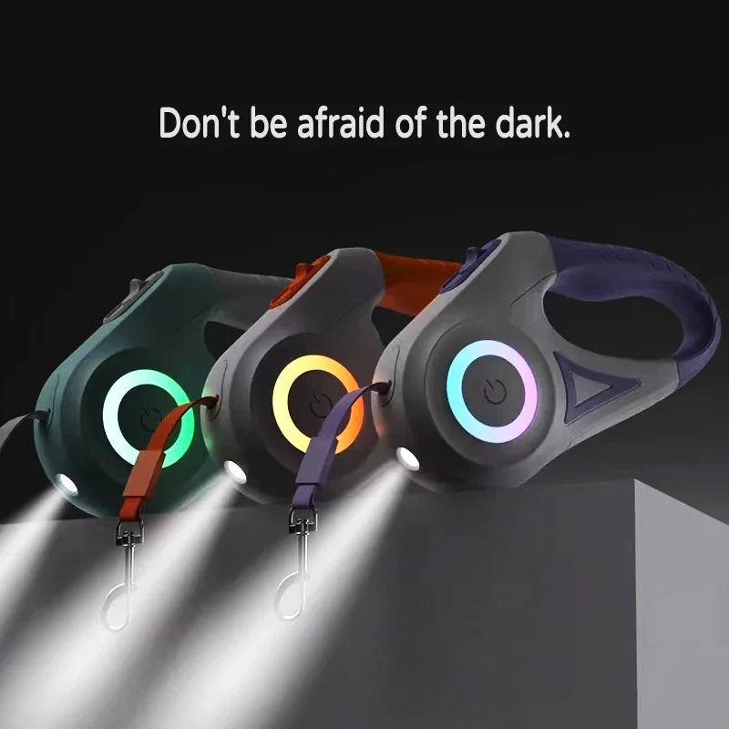 LED Retractable Dog Lead