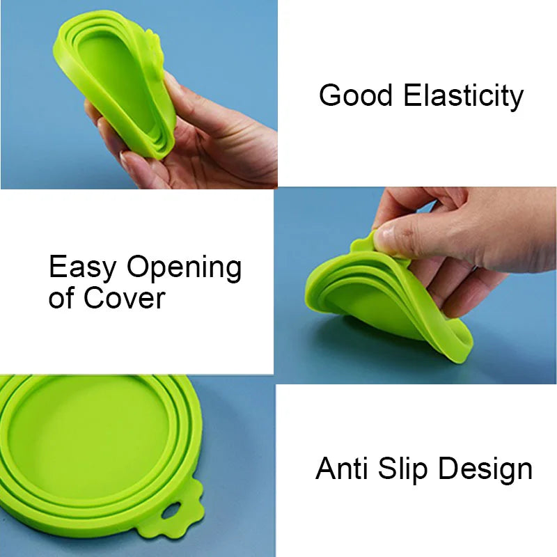 Reusable Pet Food Can Cover & Spoon Set