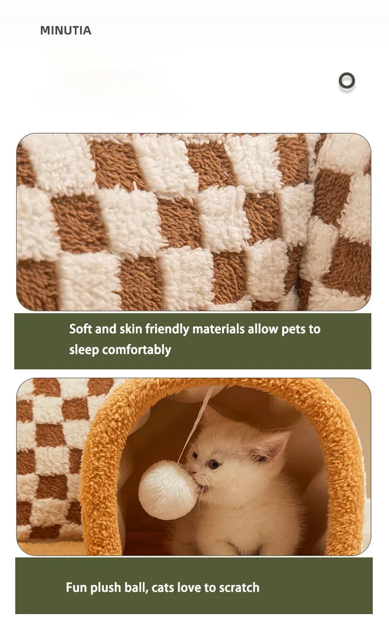 2-in-1 Cat Tunnel & Bed