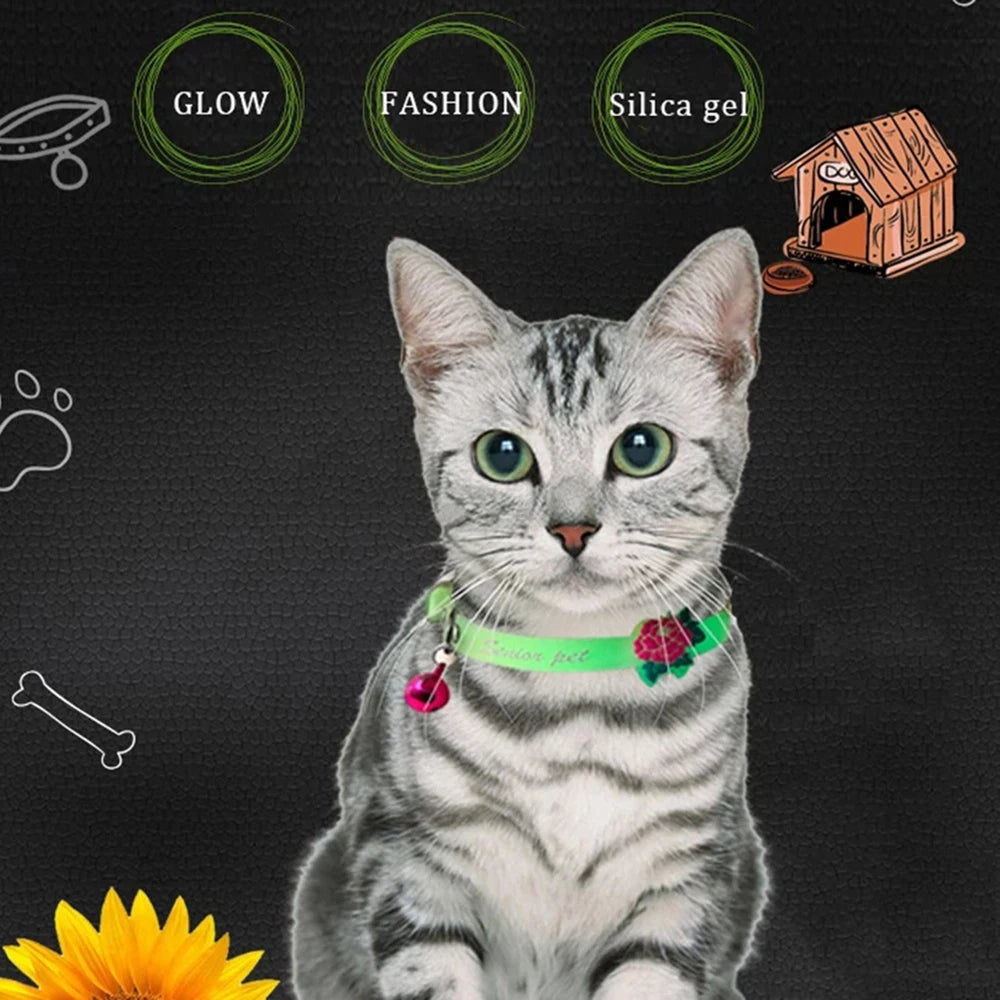 Luminous Silicone Cat Collar