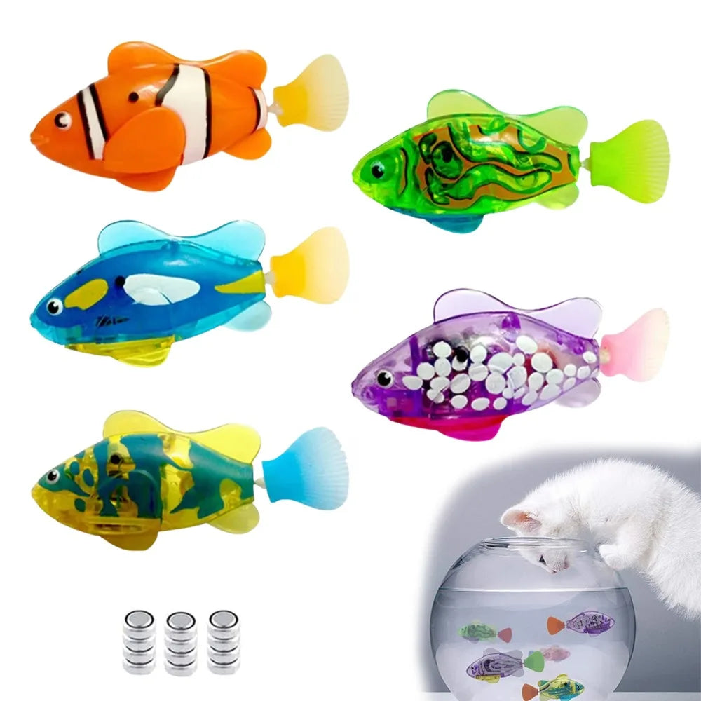 LED Interactive Swimming Robot Fish Toy