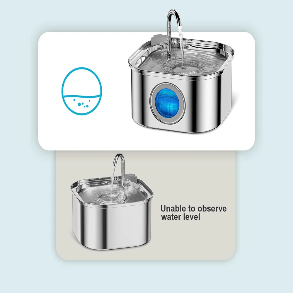 3.2L Stainless Steel Pet Water Fountain