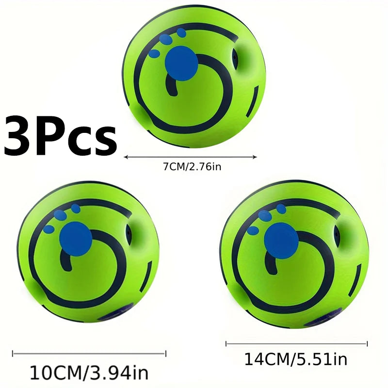 Squeaky Giggle Wobble Ball - Durable, Interactive Chew Toy for All Dog Breeds with Entertaining Sounds