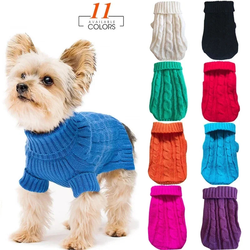Knitted Winter Dog Jumper