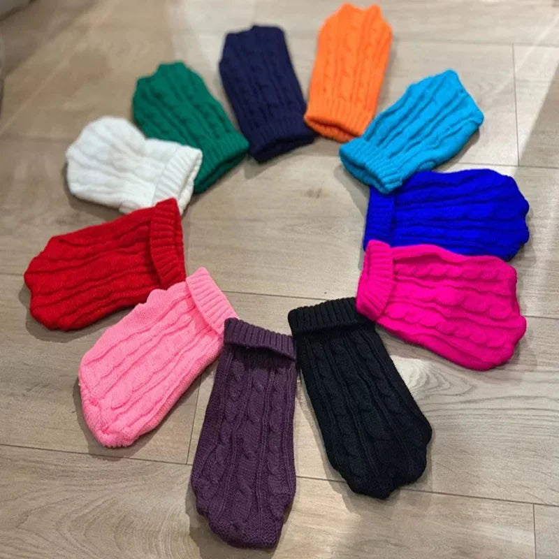 Knitted Winter Dog Jumper