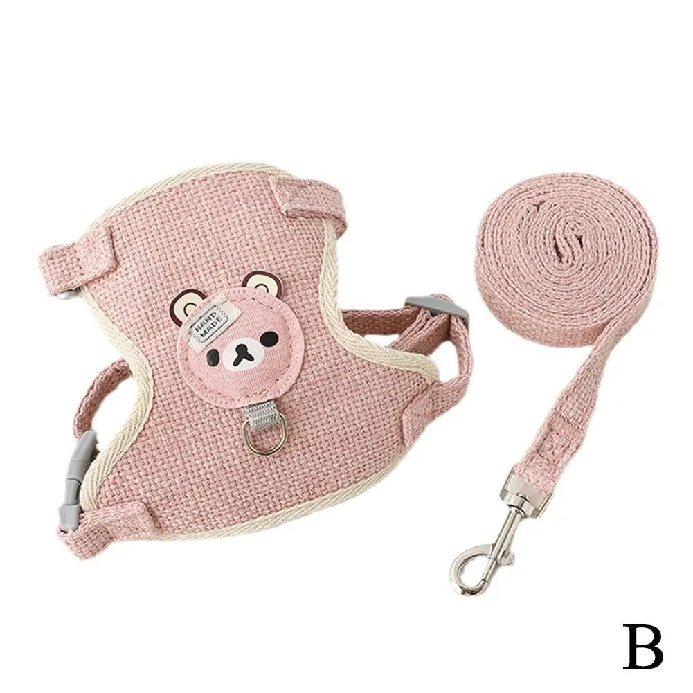 Soft Undershirt-Style Pet Harness & Leash Set