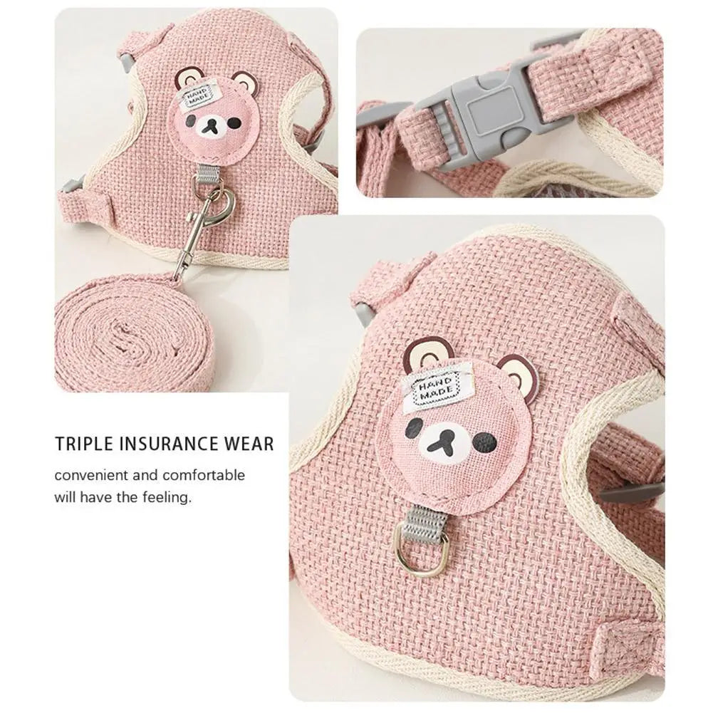 Soft Undershirt-Style Pet Harness & Leash Set
