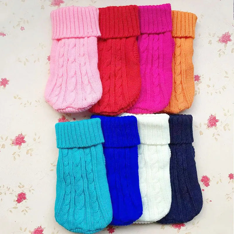Knitted Winter Dog Jumper