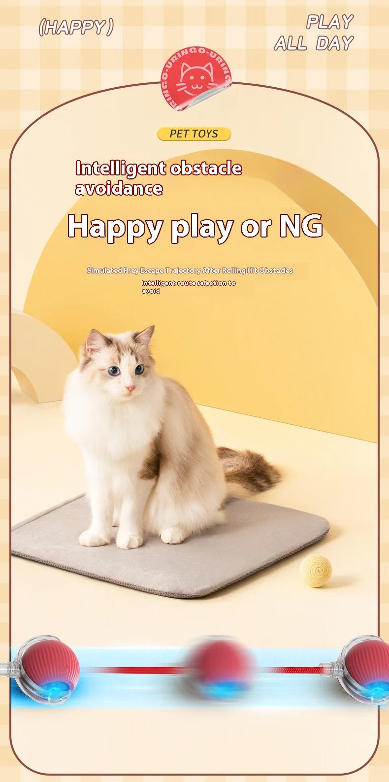 Smart Rolling Cat Ball Toy
