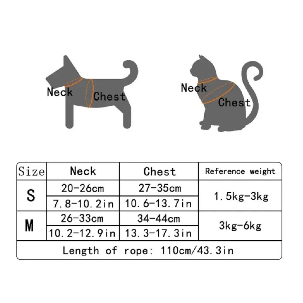 Soft Undershirt-Style Pet Harness & Leash Set