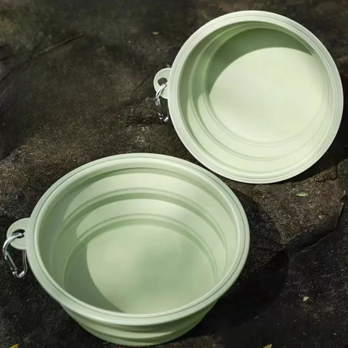 2pcs Collapsible Silicone Pet Bowls