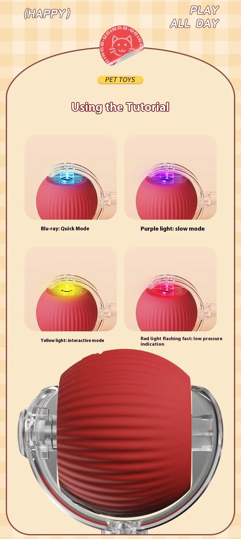 Smart Rolling Cat Ball Toy
