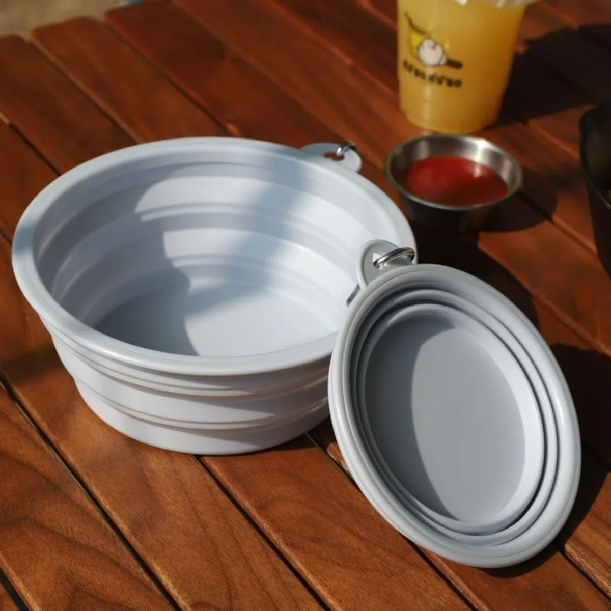 2pcs Collapsible Silicone Pet Bowls