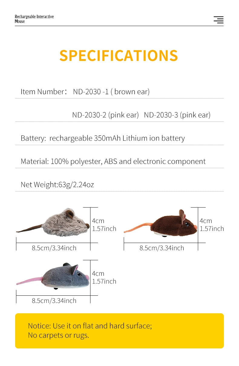 Electric Interactive Mouse Toy