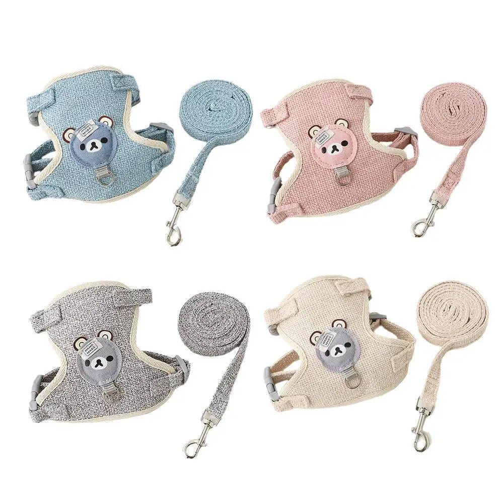 Soft Undershirt-Style Pet Harness & Leash Set