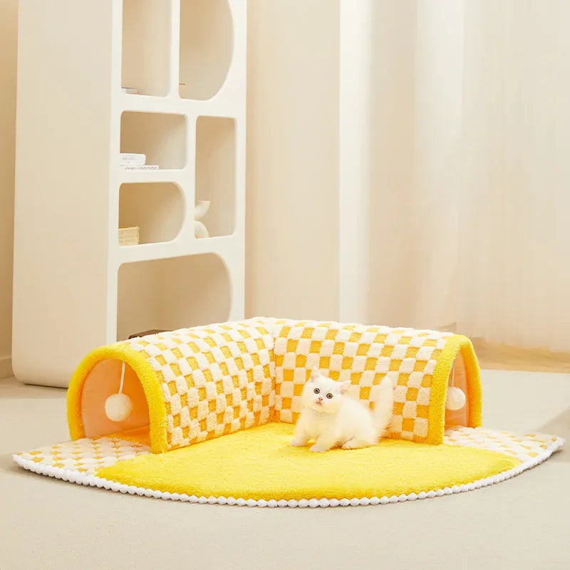 2-in-1 Cat Tunnel & Bed