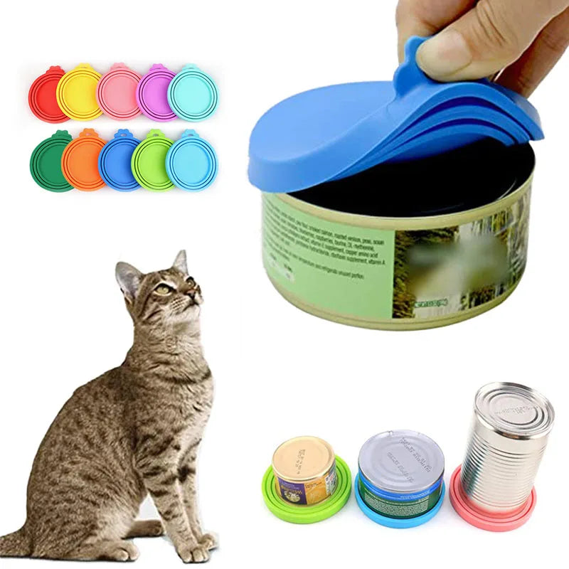 Reusable Pet Food Can Cover & Spoon Set