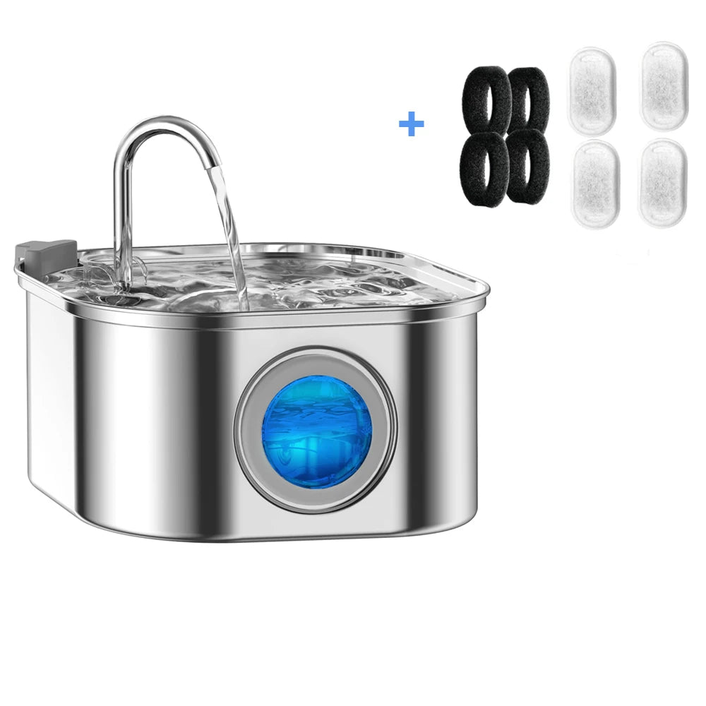 3.2L Stainless Steel Pet Water Fountain