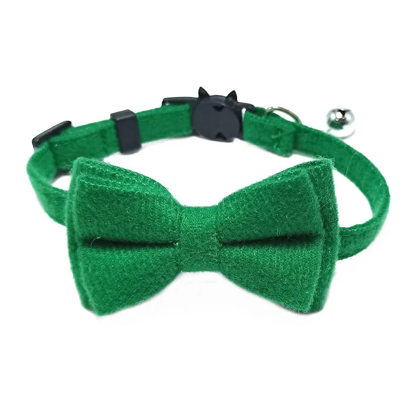 Festive Plaid Cat Collar