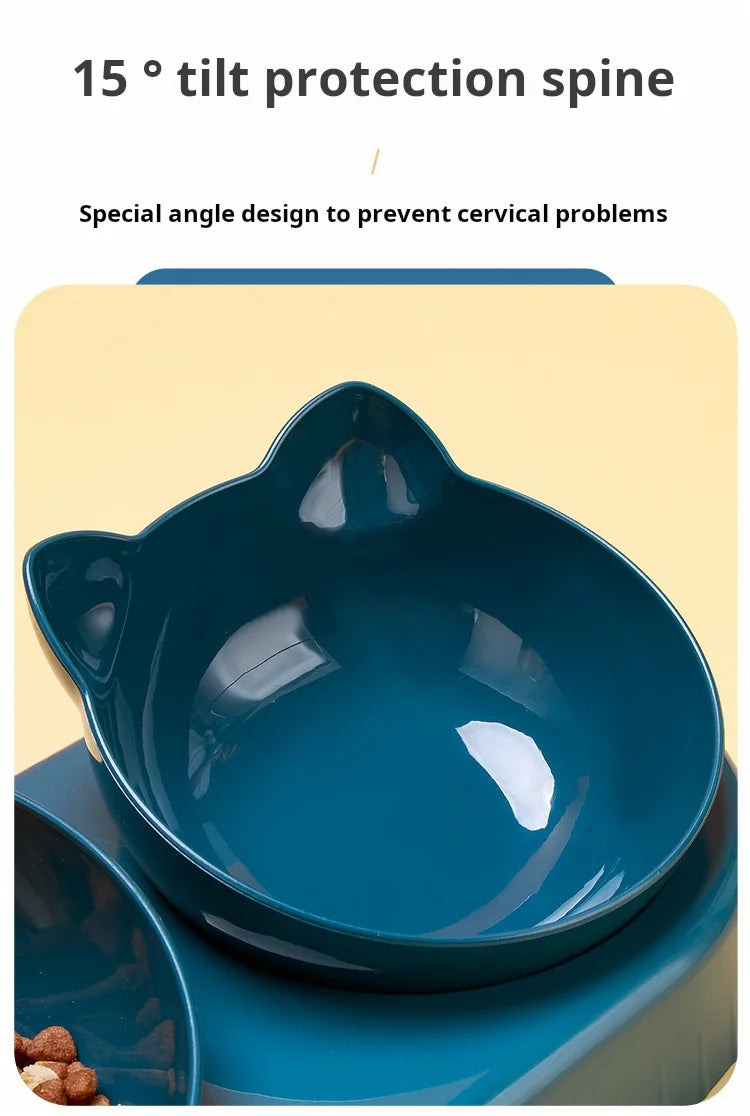3-in-1 Tilted Cat Bowl Set