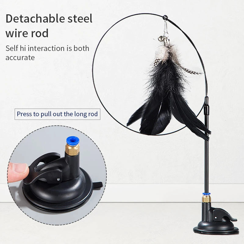 Interactive Hands-Free Cat Teaser Wand