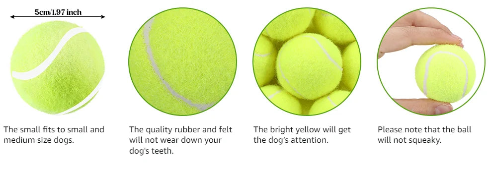 Tennis Balls for Dogs, 2-Inch Size, Compatible with Most Automatic Ball Launchers Idea for Small Dogs(12 Balls Only)