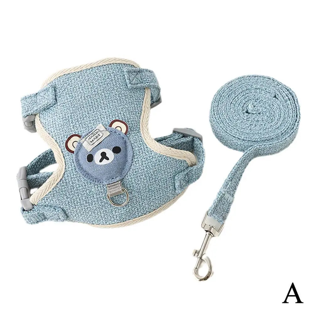 Soft Undershirt-Style Pet Harness & Leash Set