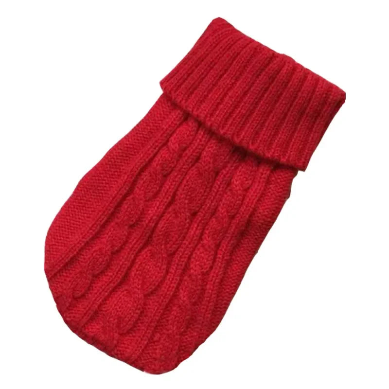 Knitted Winter Dog Jumper