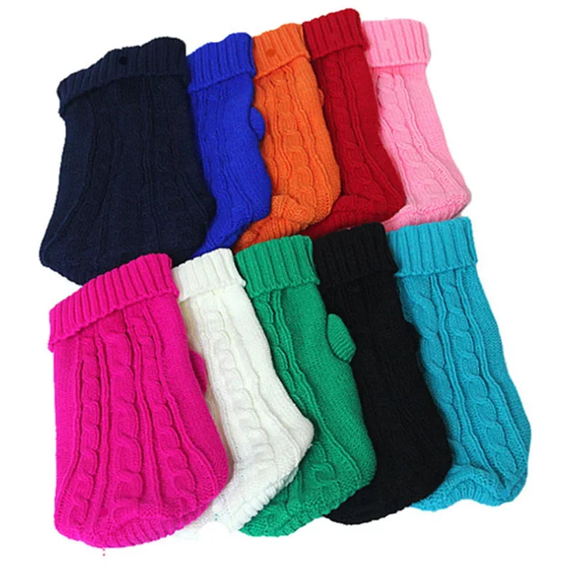 Knitted Winter Dog Jumper