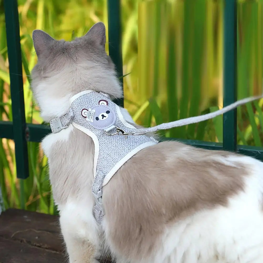 Soft Undershirt-Style Pet Harness & Leash Set