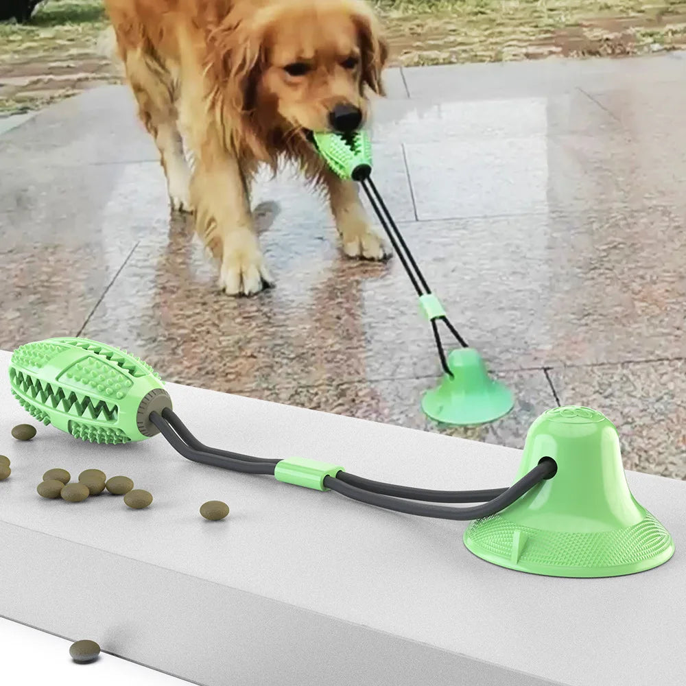 Interactive Suction Cup Dog Toy Large Dog Ball Toys Suction Cup Ropes Interactive Leaking Slow Feeder Chew Toy Toothing Clean