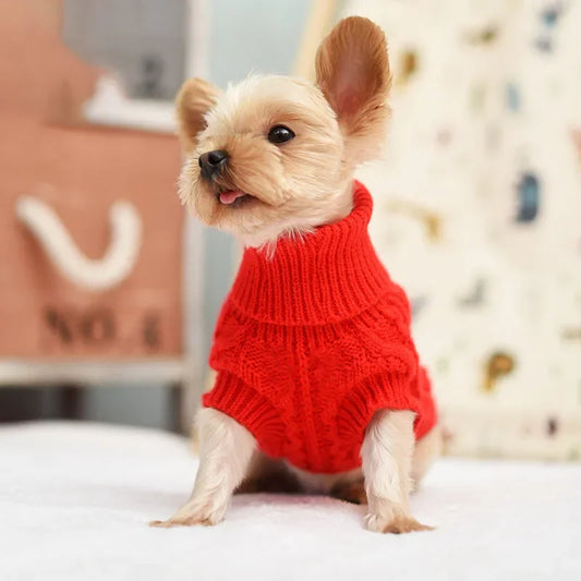 Knitted Winter Dog Jumper